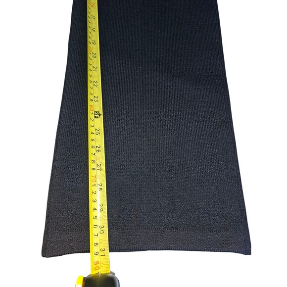 St. John Size 10 Classic Santana Knit Solid Black Pants Straight Leg Pull On - Picture 9 of 16